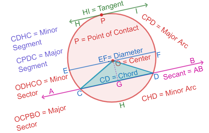 Circle And Its Parts